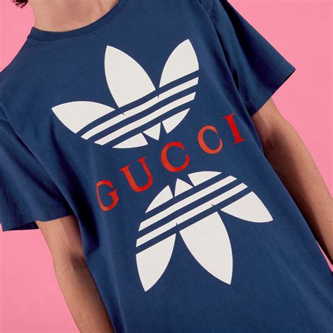 adidas x gucci cotton jersey t-shirt|adidas gucci t shirt.